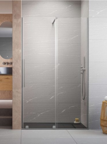 Zuhanyajtó, Radaway Furo Brushed Nickel DWJ zuhanyajtó 130 átlátszó balos