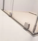 Zuhanyajtó, Radaway Furo Brushed Nickel DWJ zuhanyajtó 140 átlátszó balos
