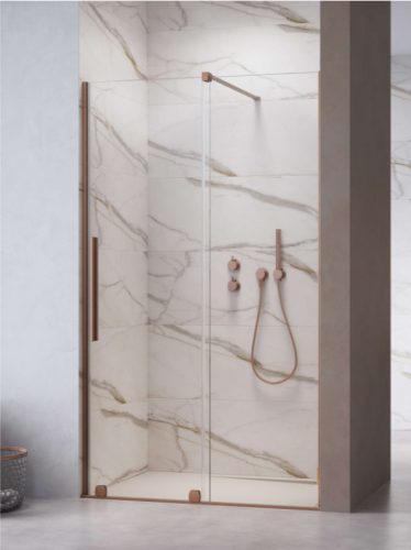 Zuhanyajtó, Radaway Furo Brushed Copper DWJ zuhanyajtó 130 átlátszó balos