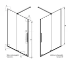 Zuhanyajtó, Radaway Furo Brushed Copper DWJ zuhanyajtó 150 átlátszó balos