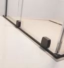 Zuhanyajtó, Radaway Furo Brushed GunMetal DWJ zuhanyajtó 90 átlátszó balos