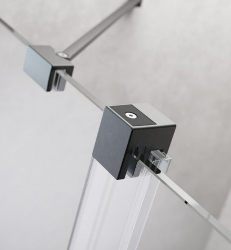 Zuhanyajtó, Radaway Furo Brushed GunMetal DWJ zuhanyajtó 130 átlátszó balos