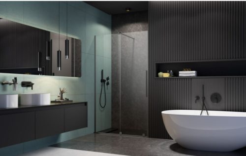 Zuhanyajtó, Radaway Furo Brushed GunMetal DWJ zuhanyajtó 130 átlátszó balos