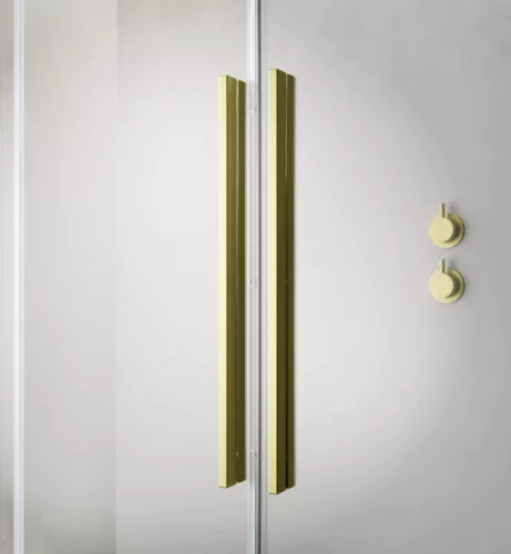 Zuhanyajtó, Radaway Furo Brushed Gold DWD szálcsiszolt arany zuhanyajtó 140 átlátszó
