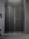 Zuhanyajtó, Radaway Furo Brushed Nickel DWD szálcsiszolt króm zuhanyajtó 130 átlátszó