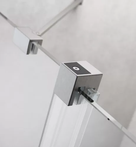 Zuhanyajtó, Radaway Furo Brushed Nickel DWD szálcsiszolt króm zuhanyajtó 130 átlátszó