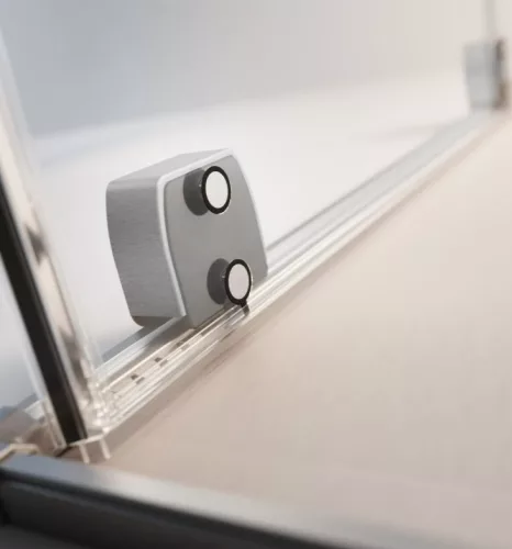 Zuhanyajtó, Radaway Furo Brushed Nickel DWD szálcsiszolt króm zuhanyajtó 130 átlátszó