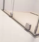 Zuhanyajtó, Radaway Furo Brushed Nickel DWD szálcsiszolt króm zuhanyajtó 150 átlátszó