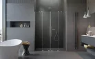 Zuhanyajtó, Radaway Furo Brushed Nickel DWD szálcsiszolt króm zuhanyajtó 180 átlátszó