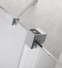 Zuhanyajtó, Radaway Furo Brushed Nickel DWD szálcsiszolt króm zuhanyajtó 200 átlátszó
