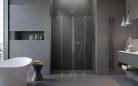 Zuhanyajtó, Radaway Furo Brushed Nickel DWD szálcsiszolt króm zuhanyajtó 200 átlátszó