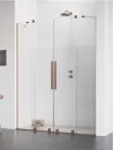 Zuhanyajtó, Radaway Furo Brushed Copper DWD szálcsiszolt réz zuhanyajtó 130 átlátszó