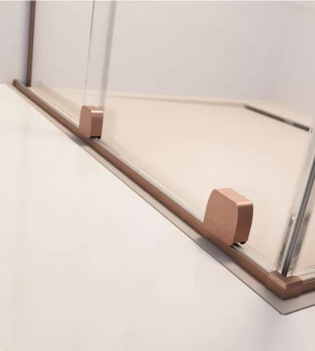 Zuhanyajtó, Radaway Furo Brushed Copper DWD szálcsiszolt réz zuhanyajtó 130 átlátszó