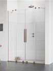 Zuhanyajtó, Radaway Furo Brushed Copper DWD szálcsiszolt réz zuhanyajtó 160 átlátszó