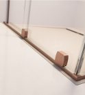 Zuhanyajtó, Radaway Furo Brushed Copper DWD szálcsiszolt réz zuhanyajtó 160 átlátszó