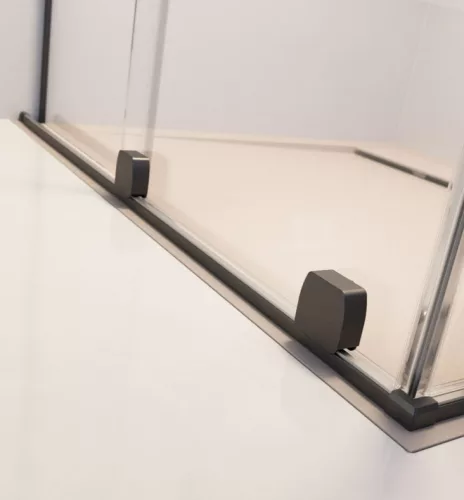 Zuhanyajtó, Radaway Furo Brushed GunMetal DWD szálcsiszolt fegyvermetál zuhanyajtó 130 átlátszó