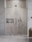Zuhanyajtó, Radaway Furo Brushed GunMetal DWD szálcsiszolt fegyvermetál zuhanyajtó 150 átlátszó
