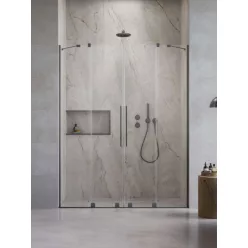   Zuhanyajtó, Radaway Furo Brushed GunMetal DWD szálcsiszolt fegyvermetál zuhanyajtó 200 átlátszó