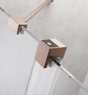 Kádparaván, Radaway Furo Brushed Copper PND II szálcsiszolt réz kádparaván 110 átlátszó balos