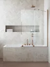 Kádparaván, Radaway Furo Brushed Copper PND II szálcsiszolt réz kádparaván 160 átlátszó balos