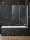 Kádparaván, Radaway Furo Brushed Gold PND II szálcsiszolt arany kádparaván 140 átlátszó balos