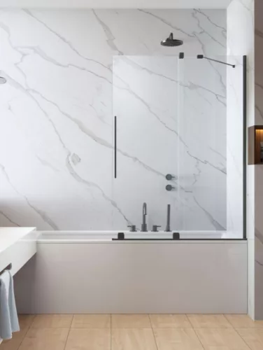 Kádparaván, Radaway Furo Brushed GunMetal PND II szálcsiszolt fegyvermetál 170 átlátszó balos