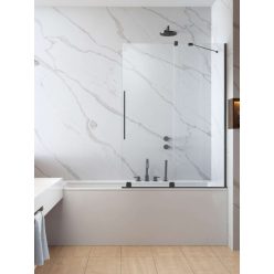   Kádparaván, Radaway Furo Brushed GunMetal PND II szálcsiszolt fegyvermetál 170 átlátszó jobbos