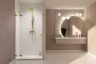 Zuhanyajtó, Radaway Essenza Pro Brushed Gold DWJ szálcsiszolt arany zuhanyajtó 120 átlátszó balos