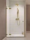 Zuhanyajtó, Radaway Essenza Pro Brushed Gold DWJ szálcsiszolt arany zuhanyajtó 130 átlátszó balos