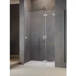   Zuhanyajtó, Radaway Essenza Pro Brushed Nickel DWJ szálcsiszolt króm zuhanyajtó 110 átlátszó bal