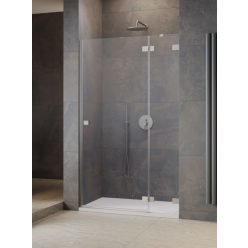   Zuhanyajtó, Radaway Essenza Pro Brushed Nickel DWJ szálcsiszolt króm zuhanyajtó 120 átlátszó jobb