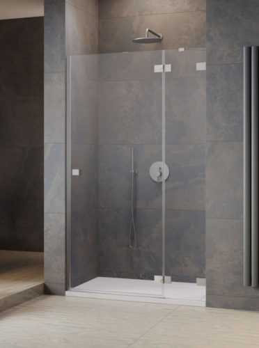 Zuhanyajtó, Radaway Essenza Pro Brushed Nickel DWJ szálcsiszolt króm zuhanyajtó 120 átlátszó jobb