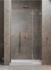 Zuhanyajtó, Radaway Essenza Pro Brushed Copper DWJ szálcsiszolt réz zuhanyajtó 110 átlátszó balos