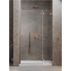   Zuhanyajtó, Radaway Essenza Pro Brushed Copper DWJ szálcsiszolt réz zuhanyajtó 110 átlátszó balos