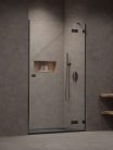 Zuhanyajtó, Radaway Essenza Pro Brushed GunMetal DWJ zuhanyajtó 90 jobbos átlátszó