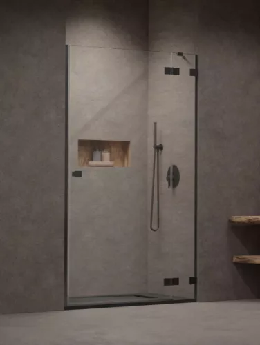 Zuhanyajtó, Radaway Essenza Pro Brushed GunMetal DWJ zuhanyajtó 100 jobbos átlátszó