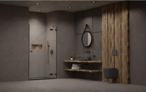 Zuhanyajtó, Radaway Essenza Pro Brushed GunMetal DWJ zuhanyajtó 110 jobbos átlátszó