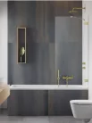 Kádparaván, Radaway Essenza Pro Brushed Gold PNJ II szálcsiszolt arany kádparaván 80 átlátszó