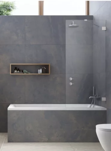 Kádparaván, Radaway Essenza Pro Brushed Nickel PNJ II szálcsiszolt króm kádparaván 70 átlátszó