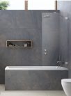 Kádparaván, Radaway Essenza Pro Brushed Nickel PNJ II szálcsiszolt króm kádparaván 100 átlátszó