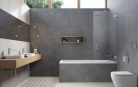 Kádparaván, Radaway Essenza Pro Brushed Nickel PNJ II szálcsiszolt króm kádparaván 100 átlátszó
