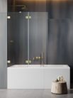 Kádparaván, Radaway Essenza Pro Brushed Gold PND II szálcsiszolt arany 130 átlátszó balos