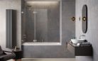 Kádparaván, Radaway Essenza Pro Brushed Nickel PND II szálcsiszolt króm 110 átlátszó balos