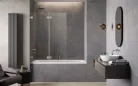 Kádparaván, Radaway Essenza Pro Brushed Nickel PND II szálcsiszolt króm 110 átlátszó balos