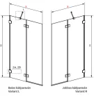 Kádparaván, Radaway Essenza Pro Brushed Copper PND II szálcsiszolt réz 110 átlátszó balos