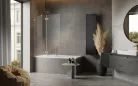Kádparaván, Radaway Essenza Pro Brushed Copper PND II szálcsiszolt réz 100 átlátszó jobbos