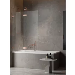   Kádparaván, Radaway Essenza Pro Brushed Copper PND II szálcsiszolt réz 100 átlátszó balos