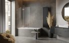 Kádparaván, Radaway Essenza Pro Brushed Copper PND II szálcsiszolt réz 100 átlátszó balos
