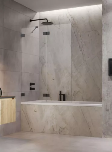 Kádparaván, Radaway Essenza Pro Brushed GunMetal PND II kádparaván 140 átlátszó balos