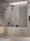 Kádparaván, Radaway Essenza Pro Brushed GunMetal PND II kádparaván 130 átlátszó balos
